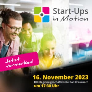 online design mit dabei: Gründertag "Start-Ups in Motion"